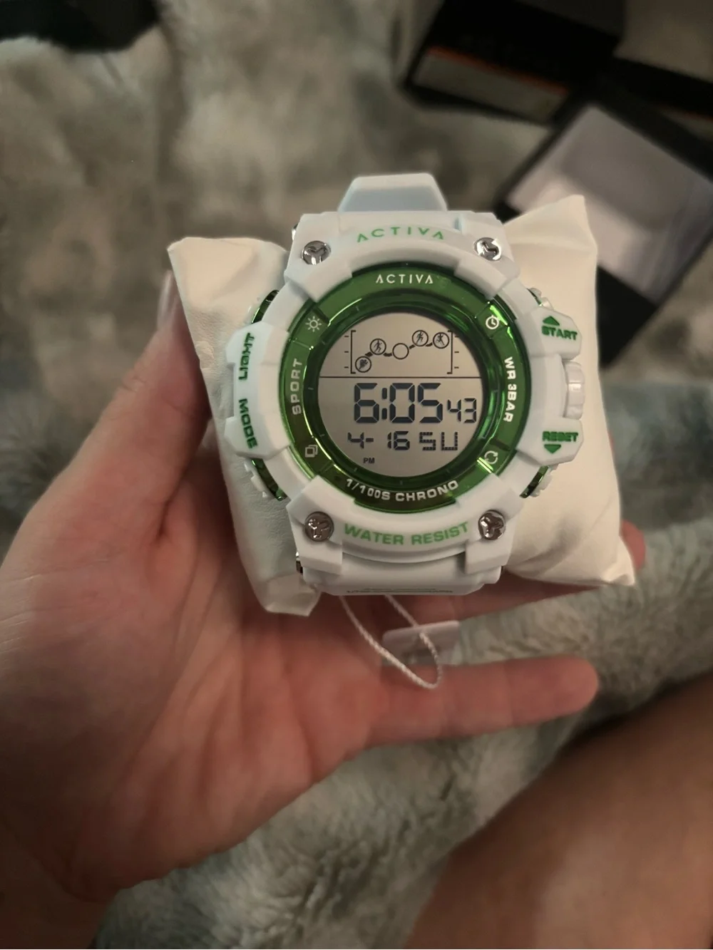 ACW8082-030 - Activa Digital Essentials Unisex 50mm White and Green